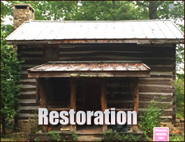 Historic Log Cabin Restoration  Chinquapin, North Carolina